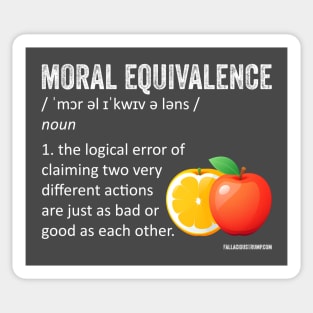 Moral Equivalence Fallacy Sticker